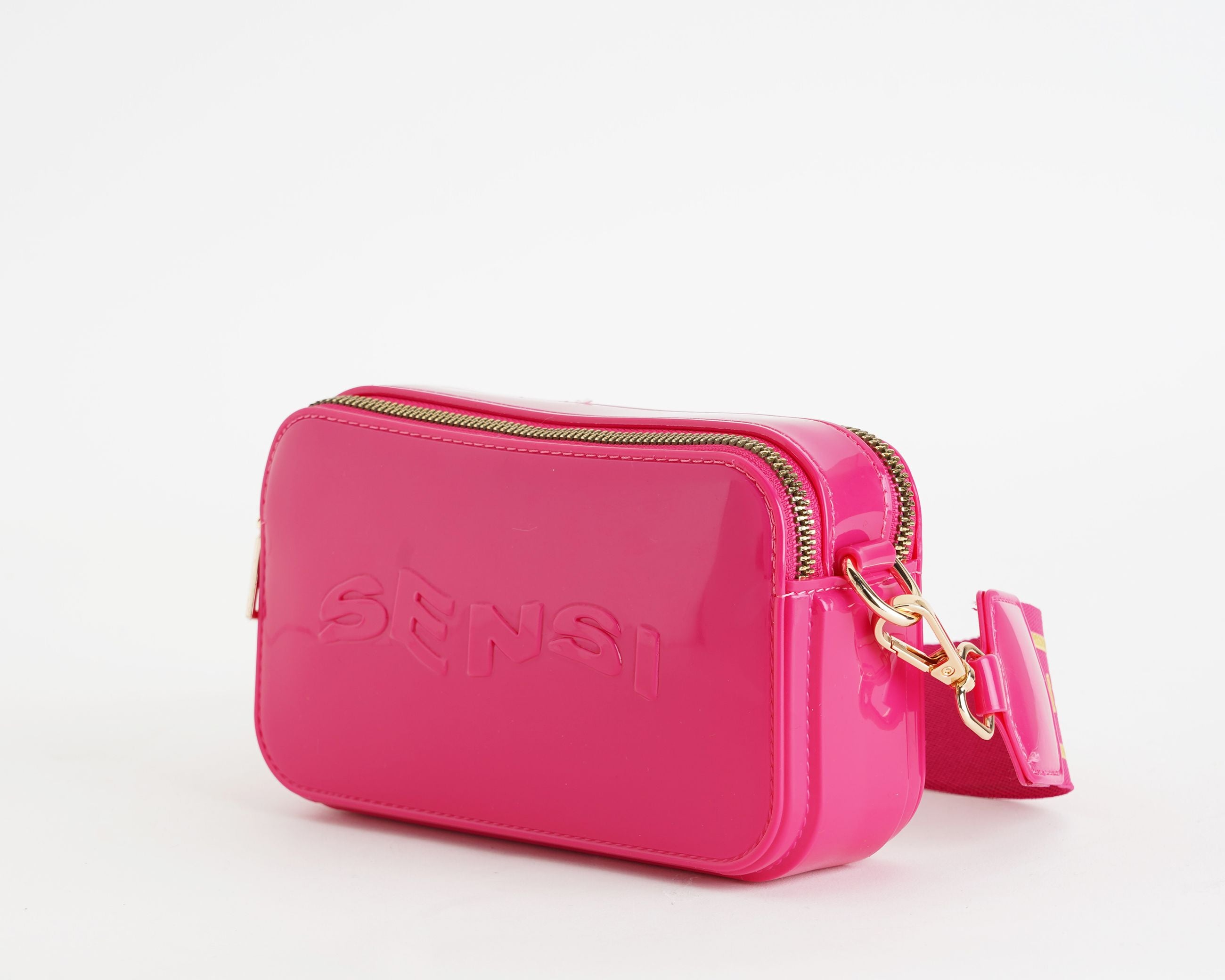 Borsa a tracolla in vernice Sensi 023/B Lampone