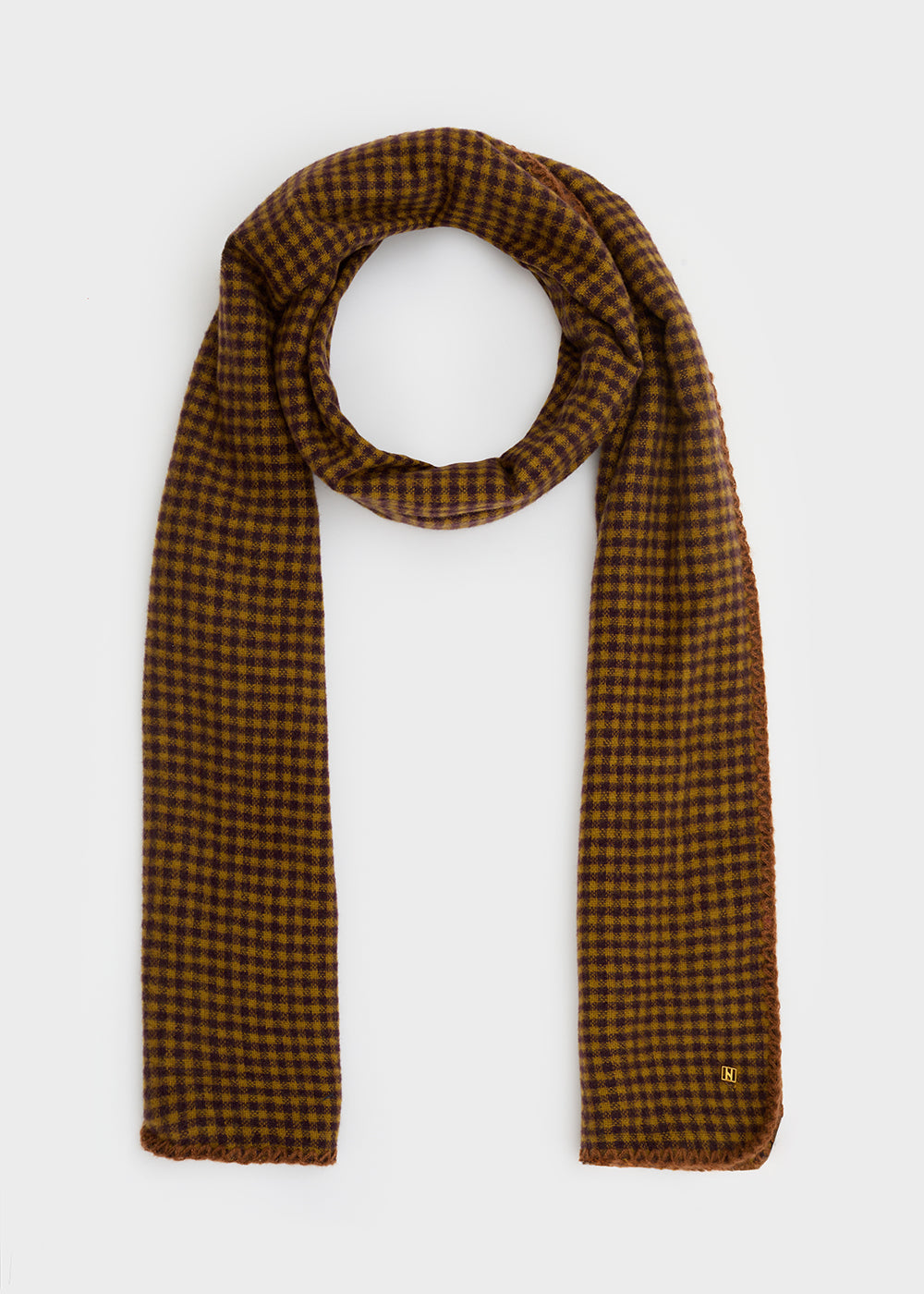 Sciarpa NALI' ANGY QUADRI SMALL LASC0317 Ocra/Viola Donna