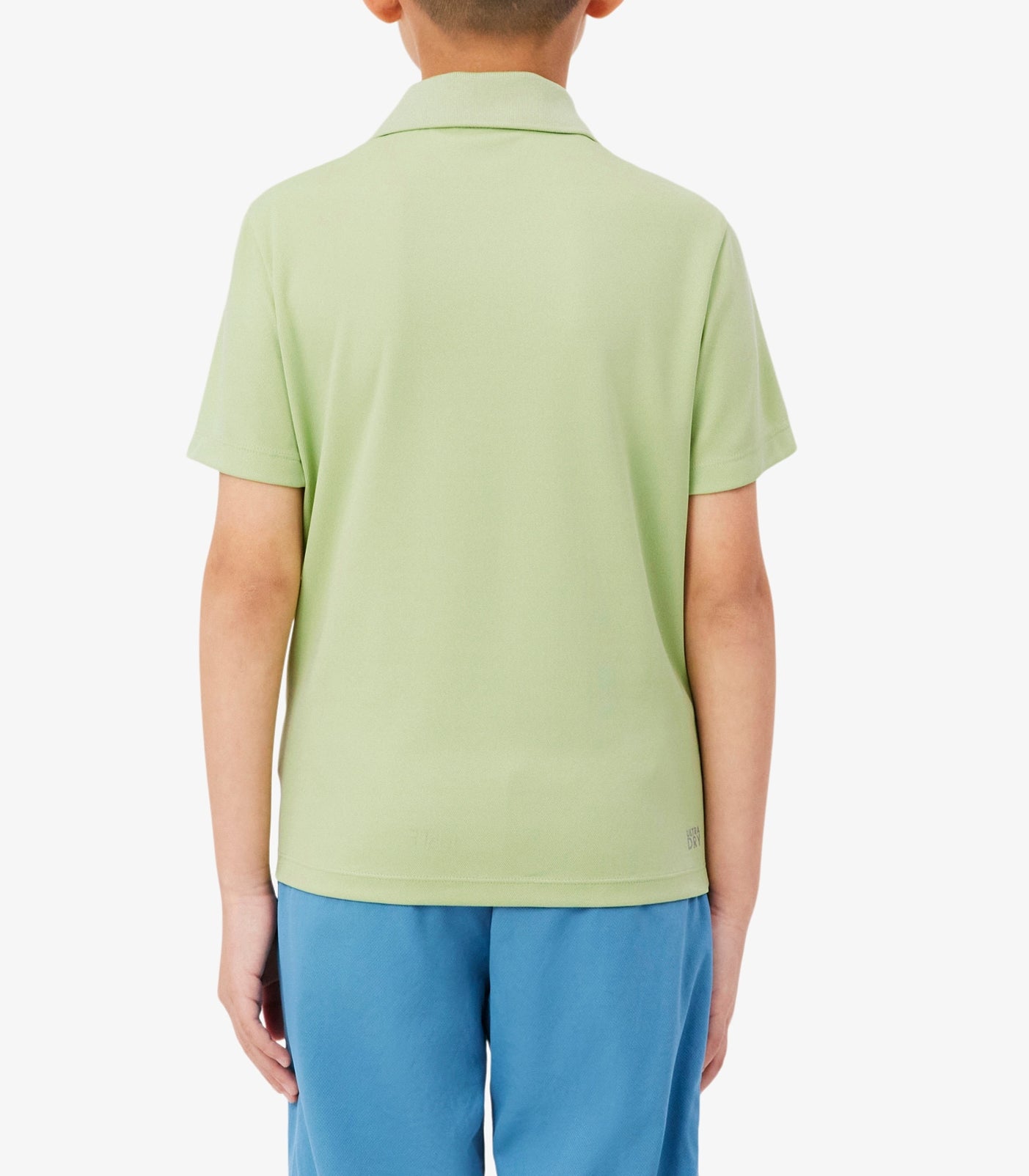 Polo Lacoste DJ0824 verde unisex bambino - tecnologia Ultra Dry, poliestere elasticizzato, taglie 8A-16A
