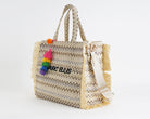 Borsa a mano Marc Ellis Buby S.Claire L Donna – Multicolor Natural – vista laterale, profilo con struttura rigida e finiture logate
