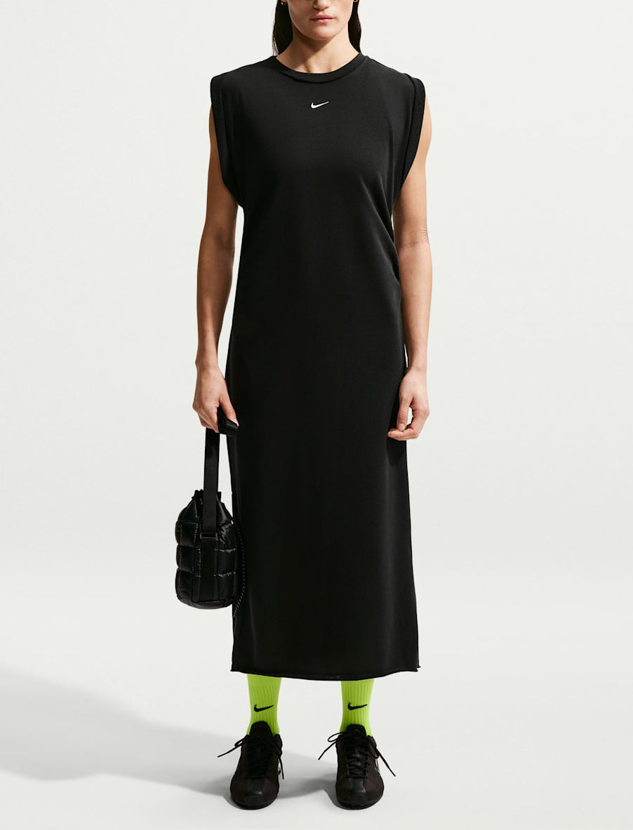Nike Abito Oversize Sportswear Chill Terry IF0567-010 Black donna