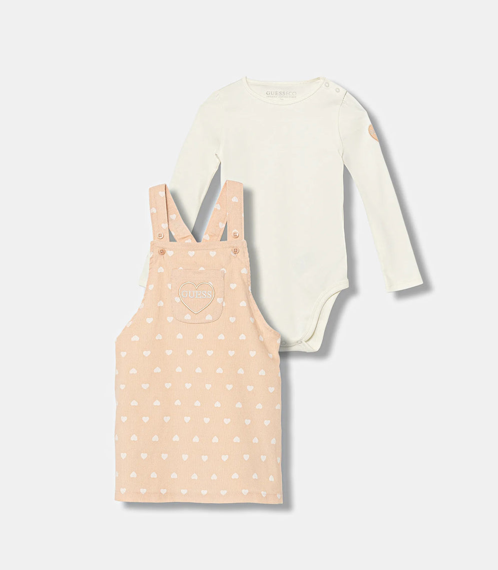 Set Body+Gonna GUESS A5BG09 Crema Bambina