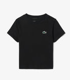 T-shirt Lacoste TJ0777 nero unisex bambino - tecnologia Ultra Dry, cotone organico, taglie 8A-16A