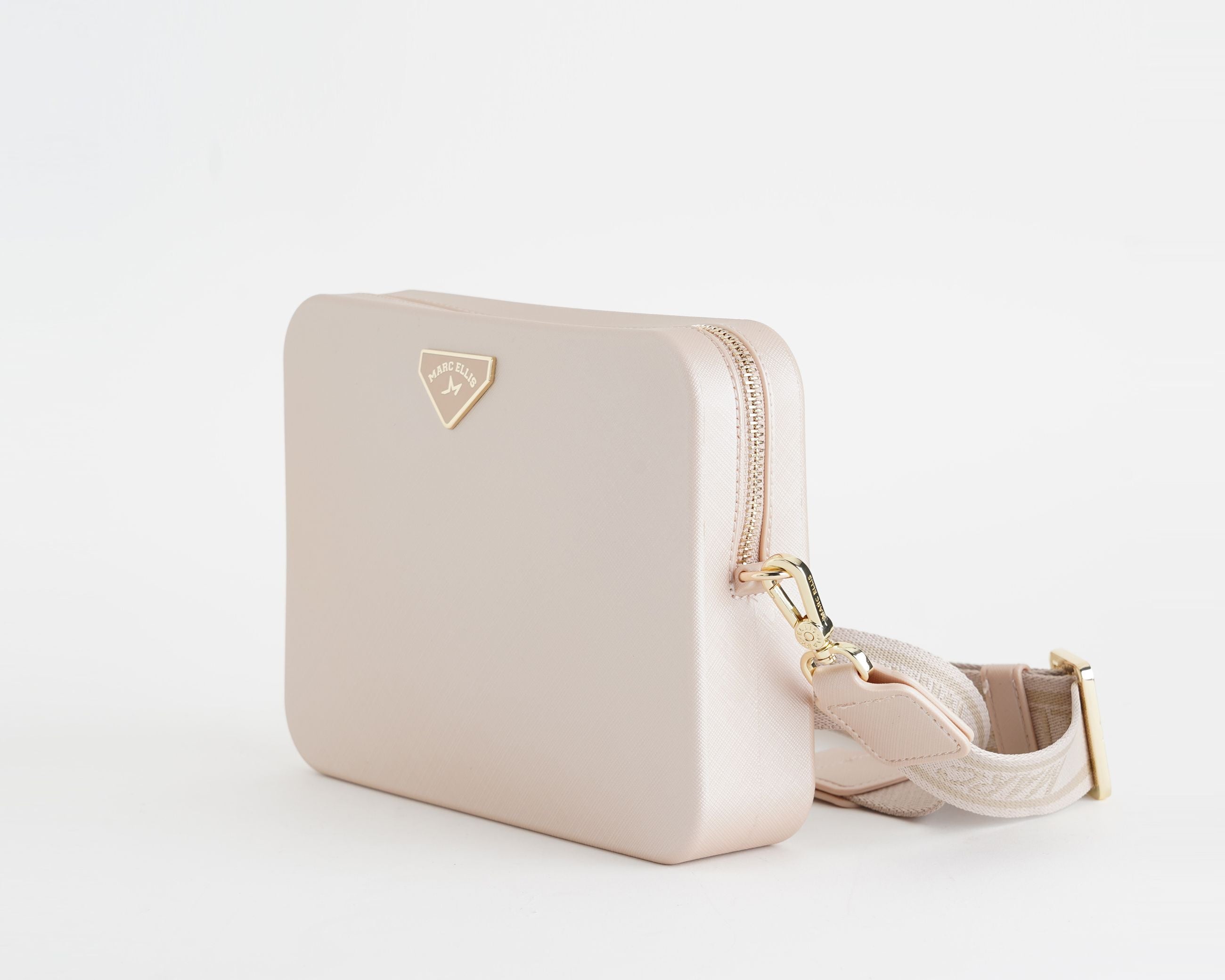 Borsa a tracolla Marc Ellis Flat Flowe Donna Light Tan Light Gold - Vista laterale