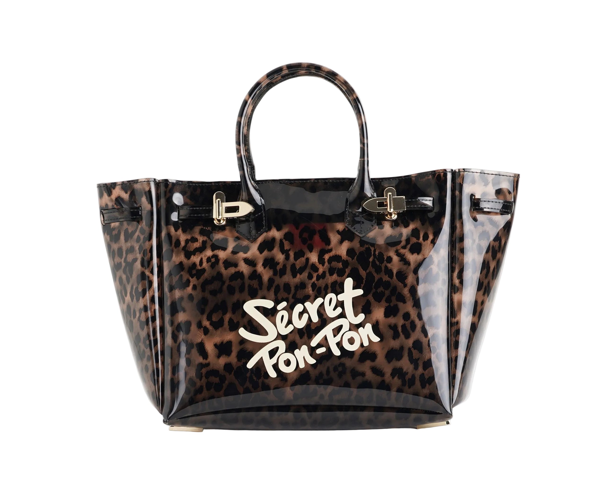 Borsa a mano Sécret Pon-Pon Brigitte Animalier Leopard Donna – tracolla rimovibile, chiusura zip, H.23xL.29xP.16 cm
