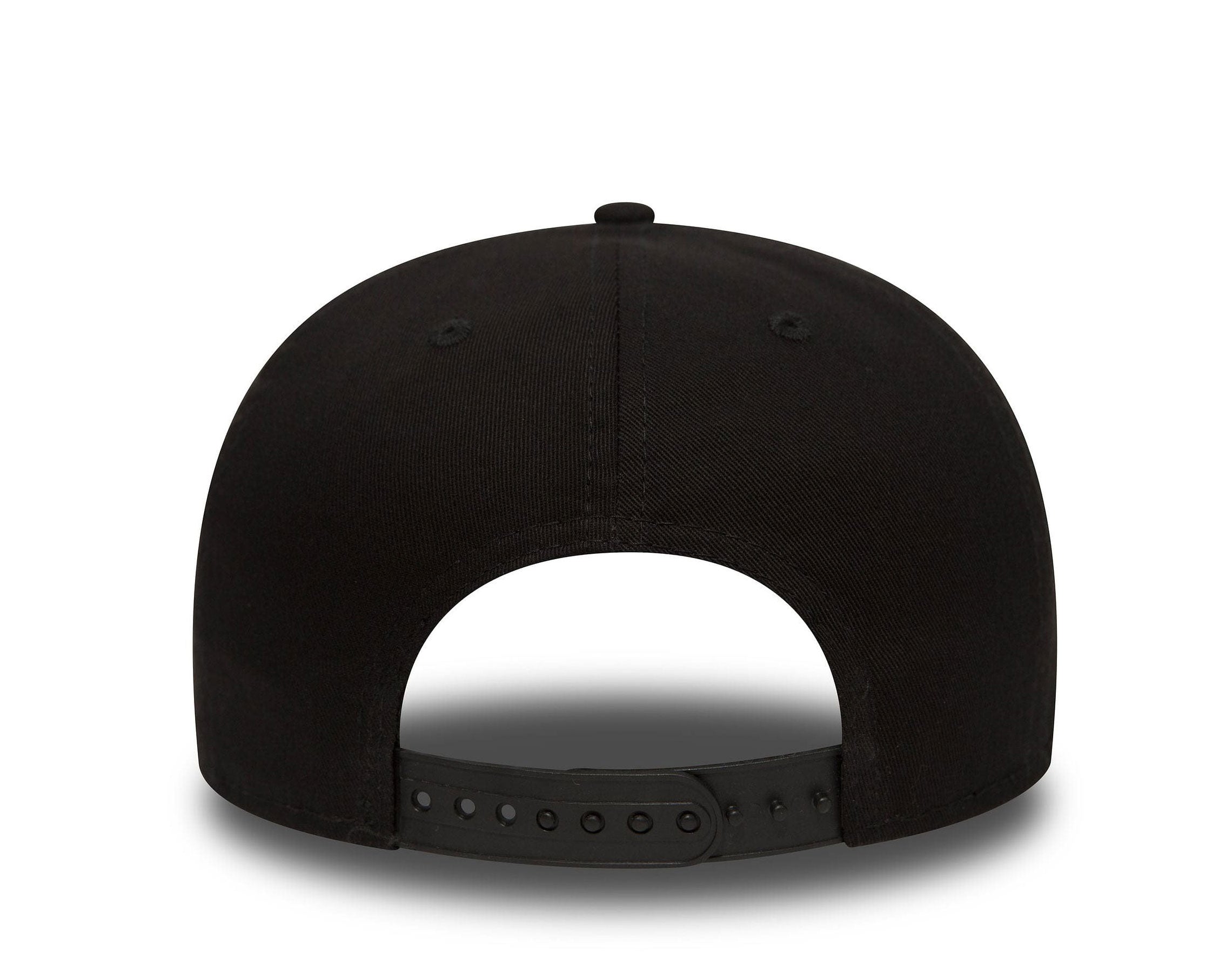 Vista posteriore cappello New Era 9FIFTY New York Yankees nero – chiusura a scatto regolabile
