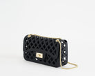 Borsa a spalla Marc Ellis Flat Basket Donna Black Light Gold – Vista laterale