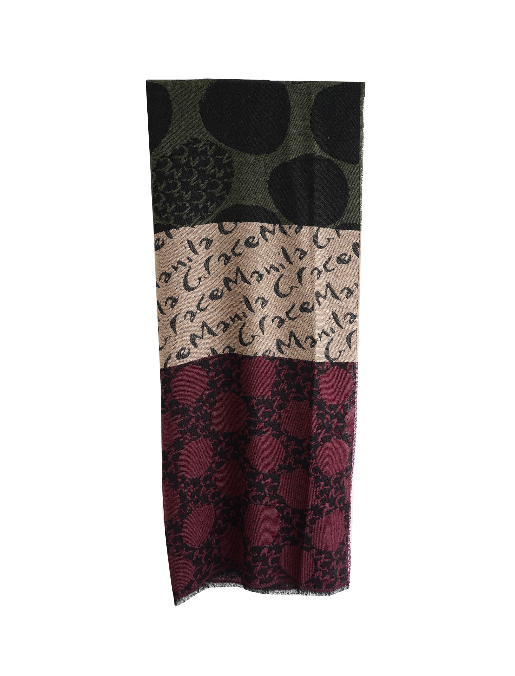 Sciarpa Jacquard MANILA GRACE F630GJ Militare