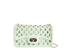 Borsa a spalla Marc Ellis Flat Basket Donna Soft Green Light Gold – Vista frontale