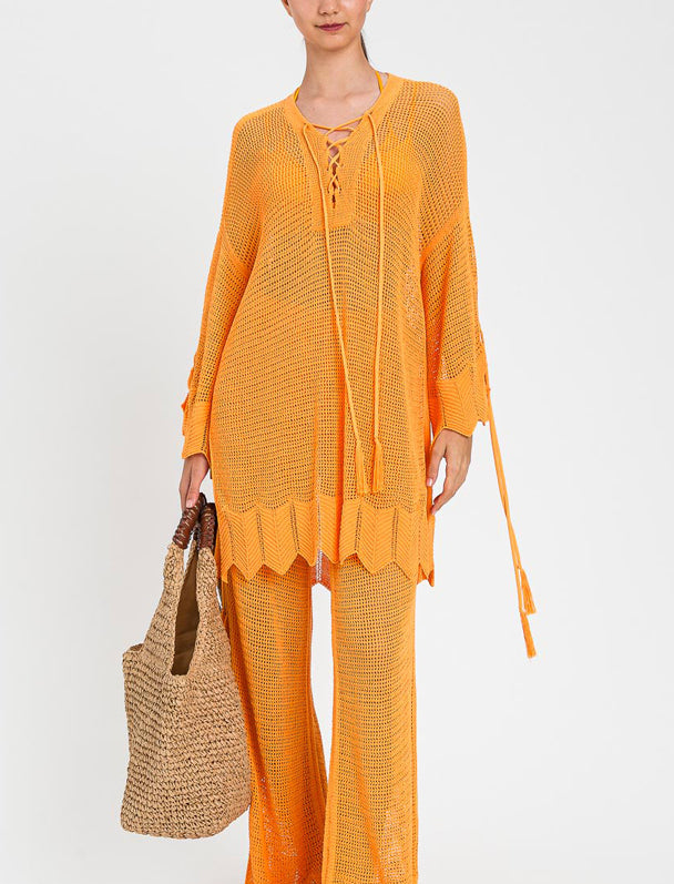 Maglia Traforata Twinset 261LB3FBB Orange Donna