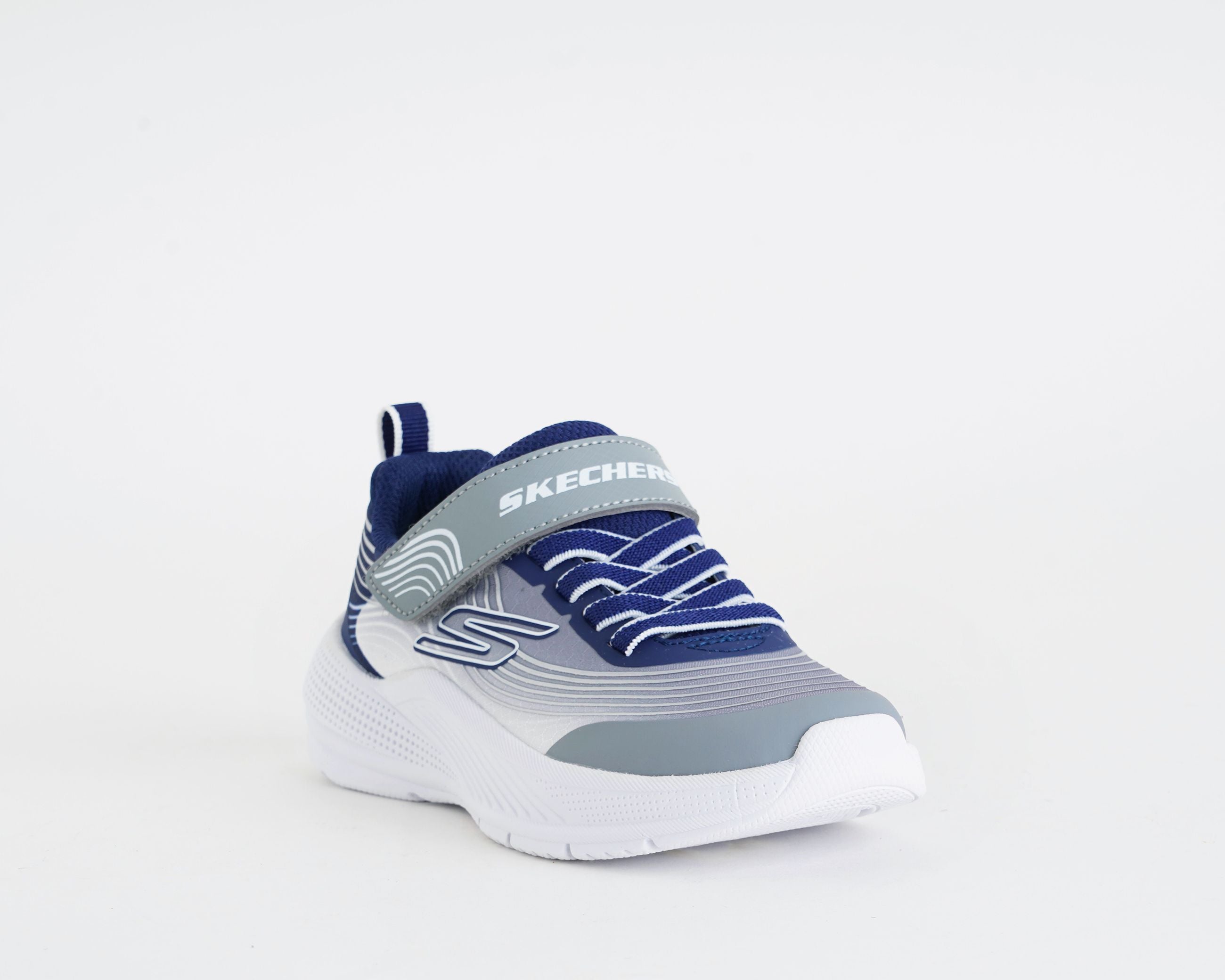 Sneakers Skechers Microspec Advance 403926L navy light grey bambino - Scarpe con chiusura Adaptive taglie 27-34