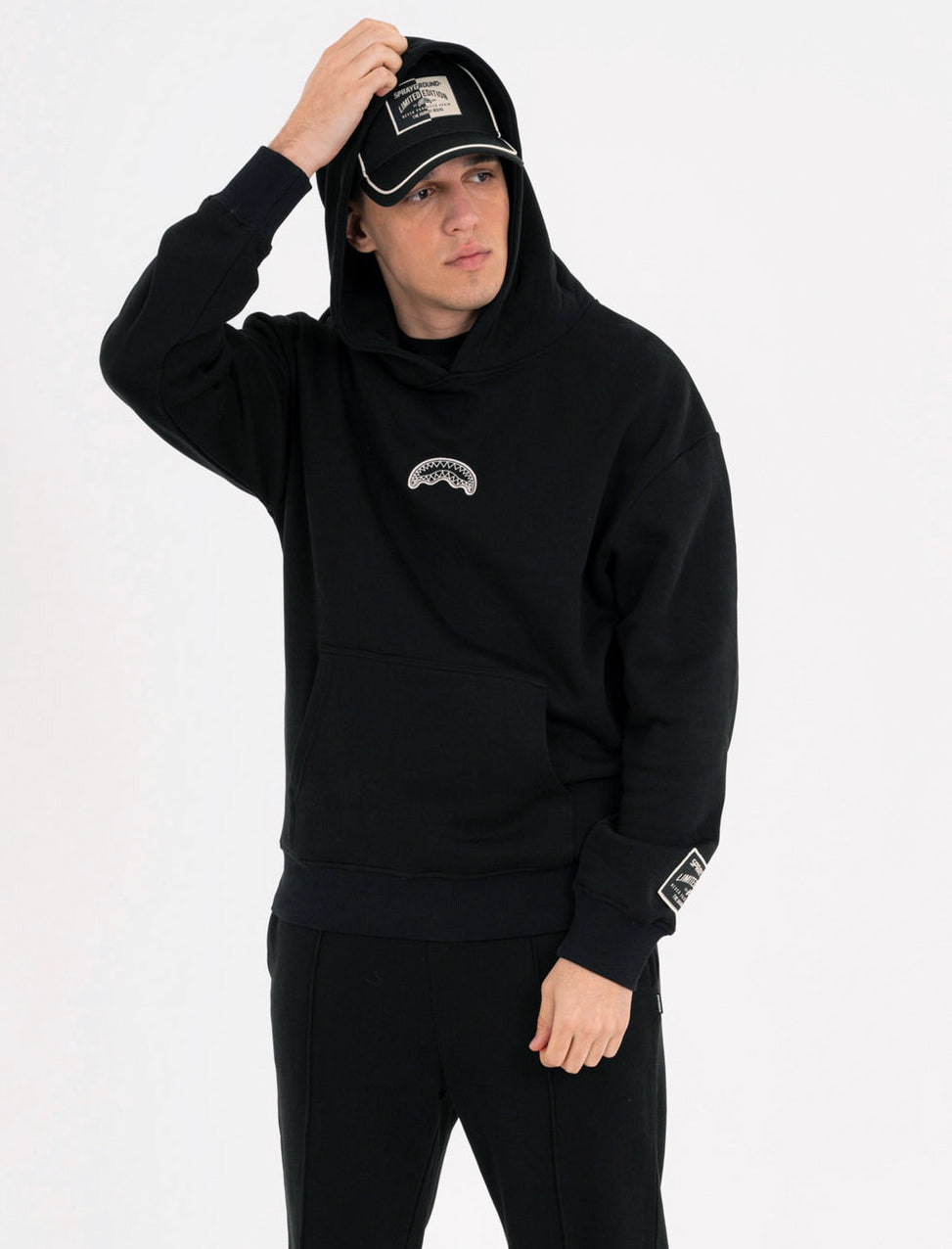 Felpa con cappuccio Spraygroud Pure Regular ⁠SP965 Nero Uomo