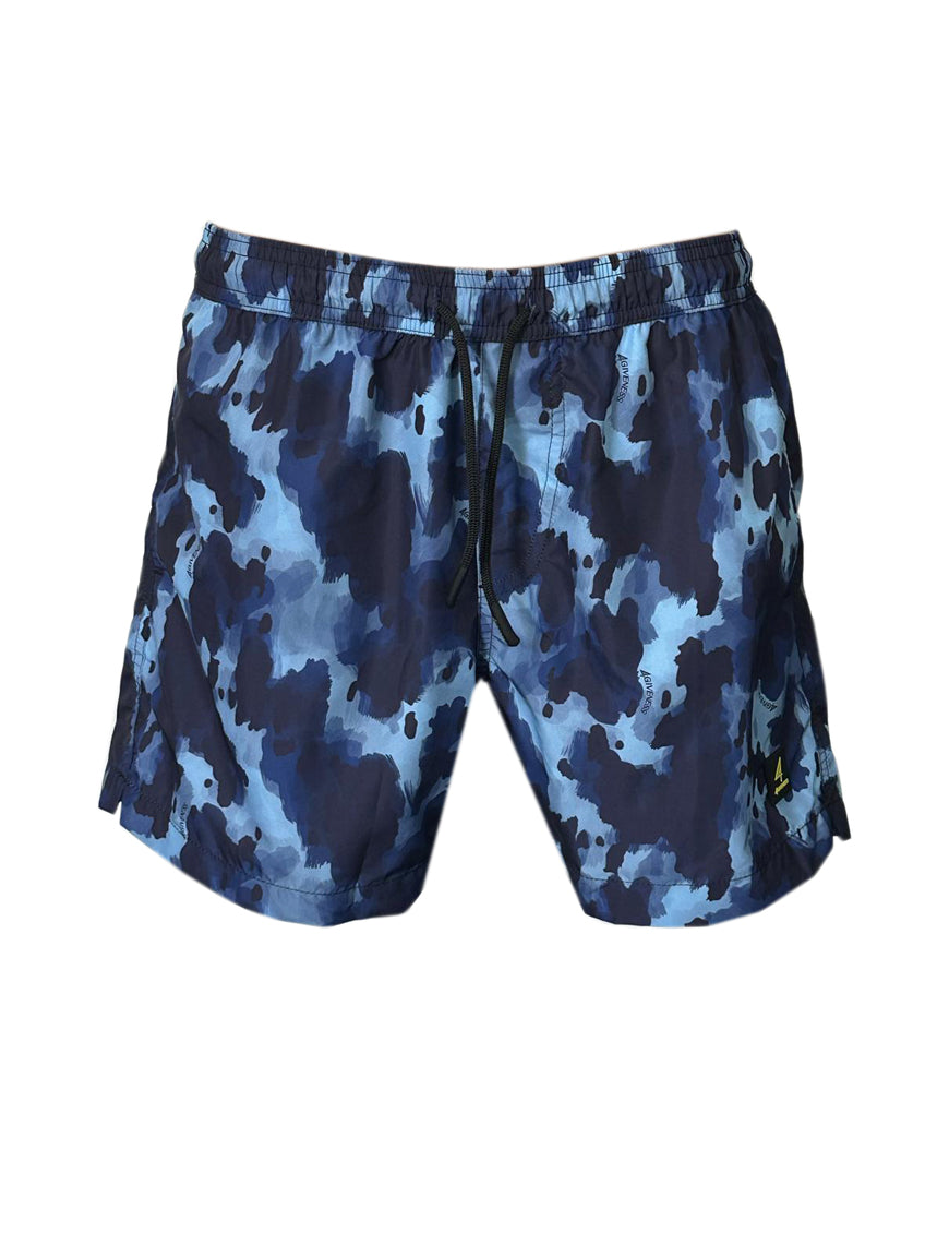 Short Mare Watercolor 4GIVENESS 125MBWSO5467 Blu Uomo