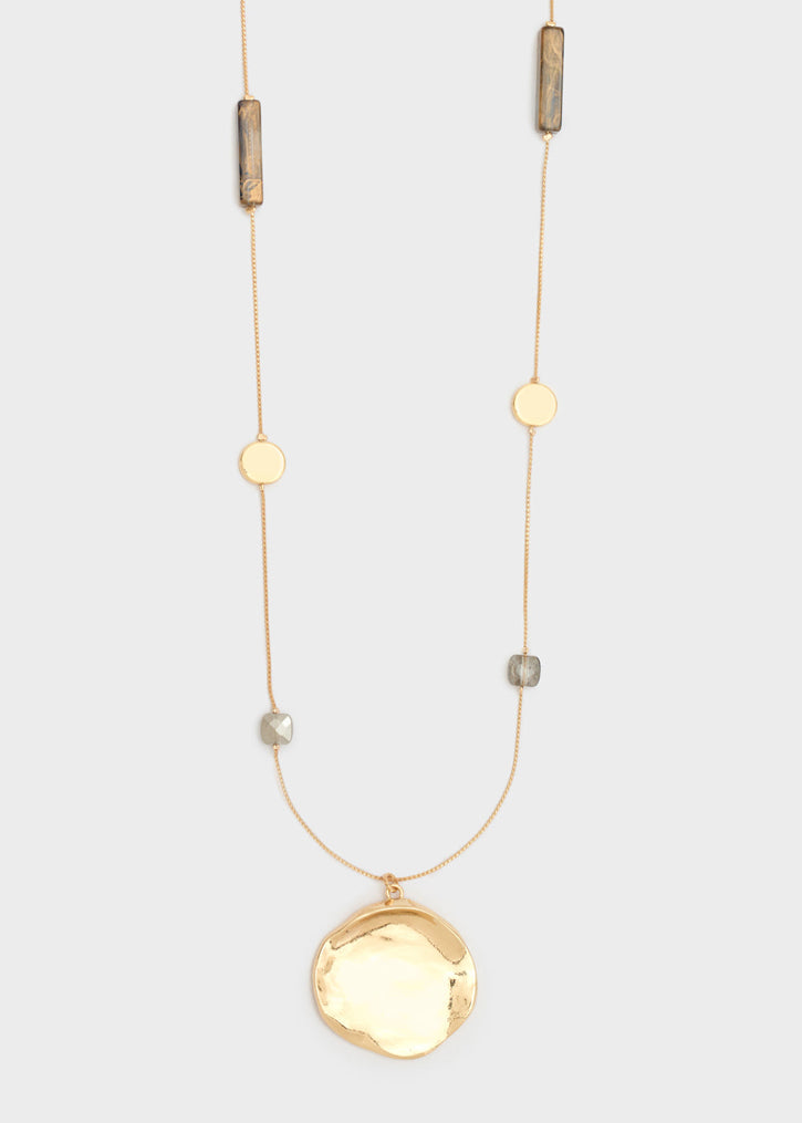 Collana NALI' Lunga Sottile Pendente ABCL0384 Grigio/Oro Donna