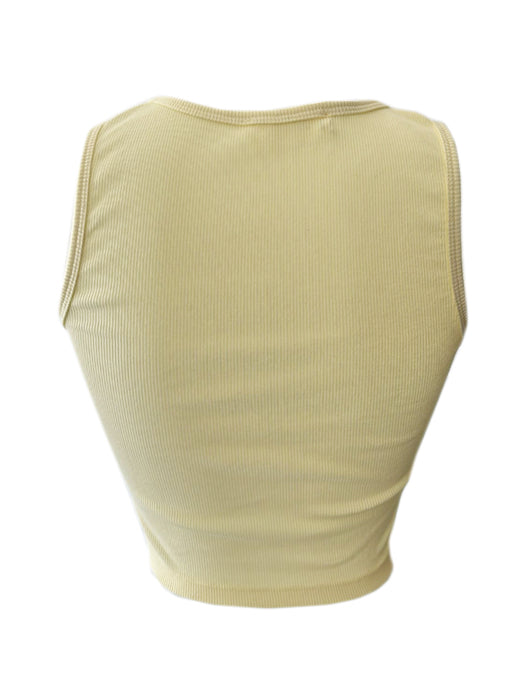 Canotta Cropped Vicolo RAB0099 Giallo