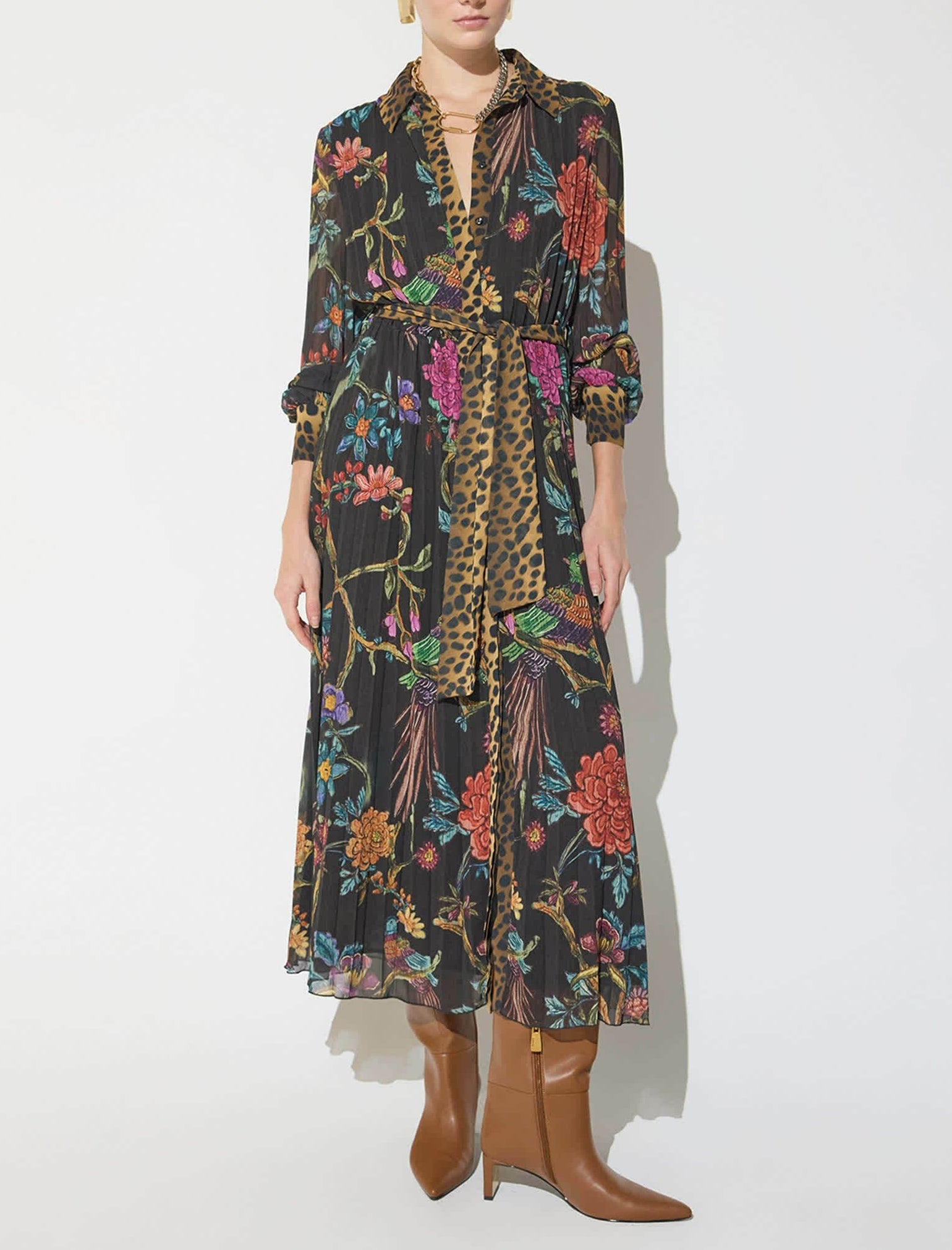 Abito midi Lola Casademunt MF2616011 25Z Marrone/Multic. Donna