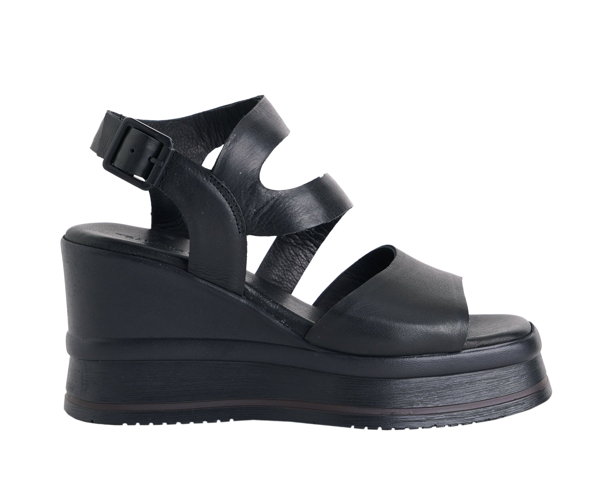 Sandalo con zeppa donna TSAKIRIS MALLAS nero