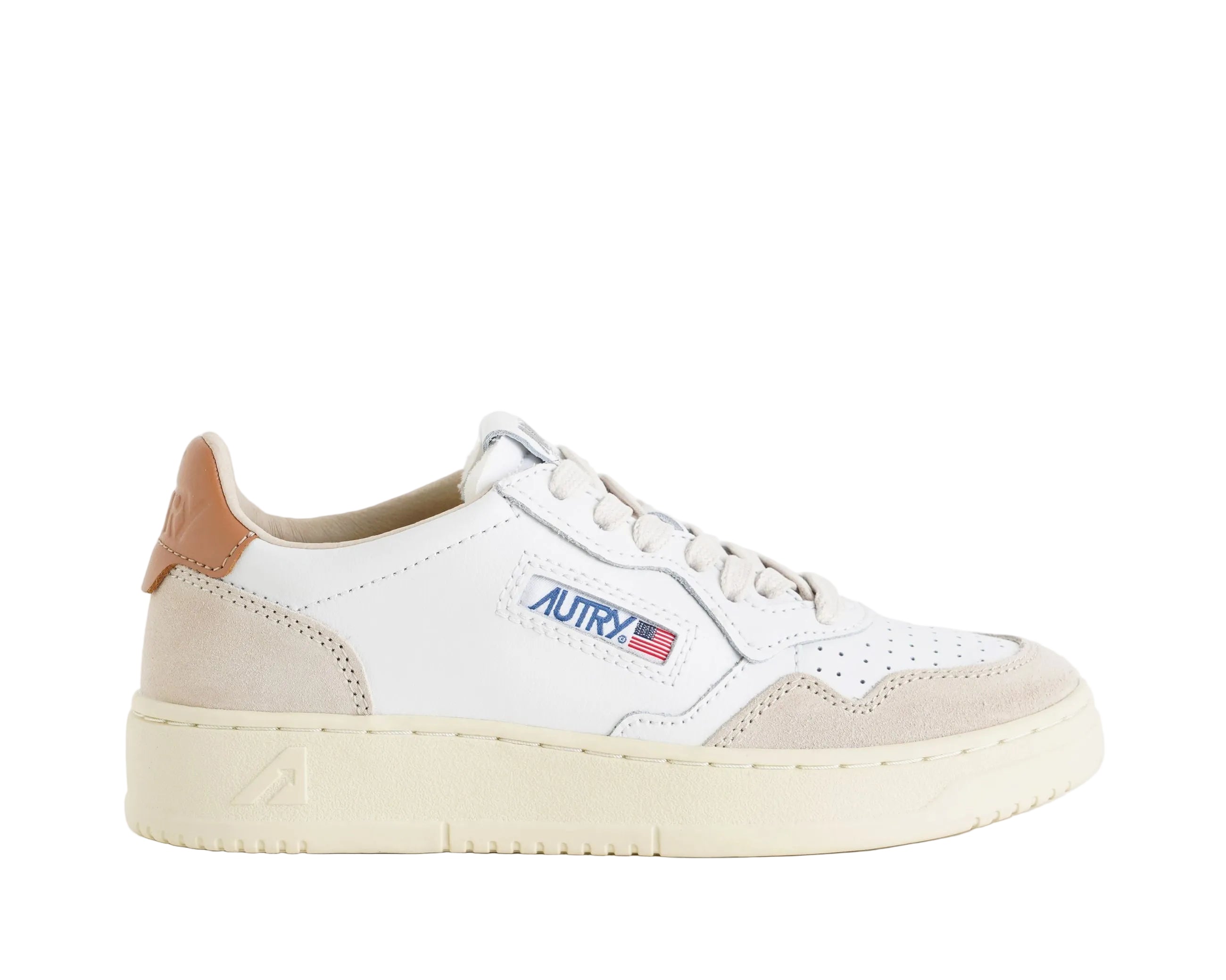 Sneakers in pelle e suede Autry Medalist Low AULW LS16 Bianco/Lion Donna
