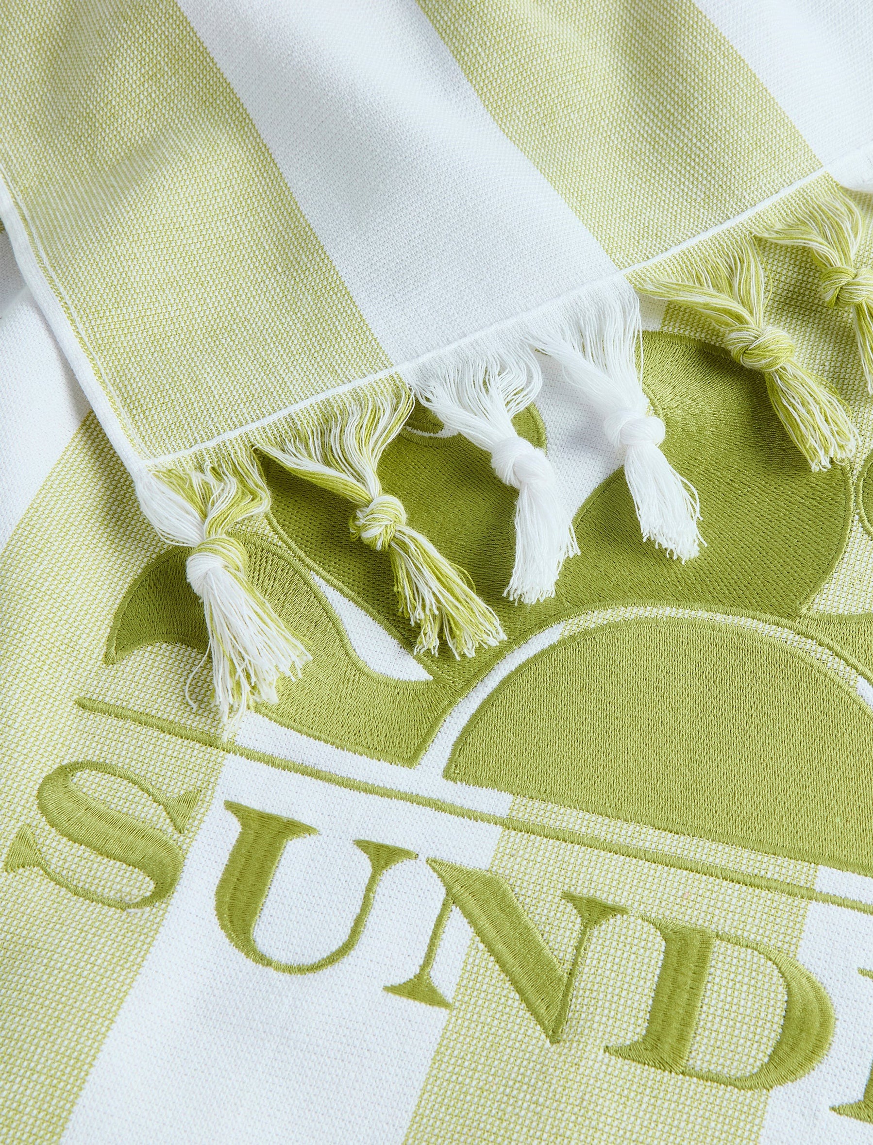 Telo mare Sundek Fouta Jacquard rigato AM321ATC1000 Jello Green