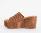 Sandali con zeppa SANDRO ROSI 4284 Rafia Cuoio – Donna