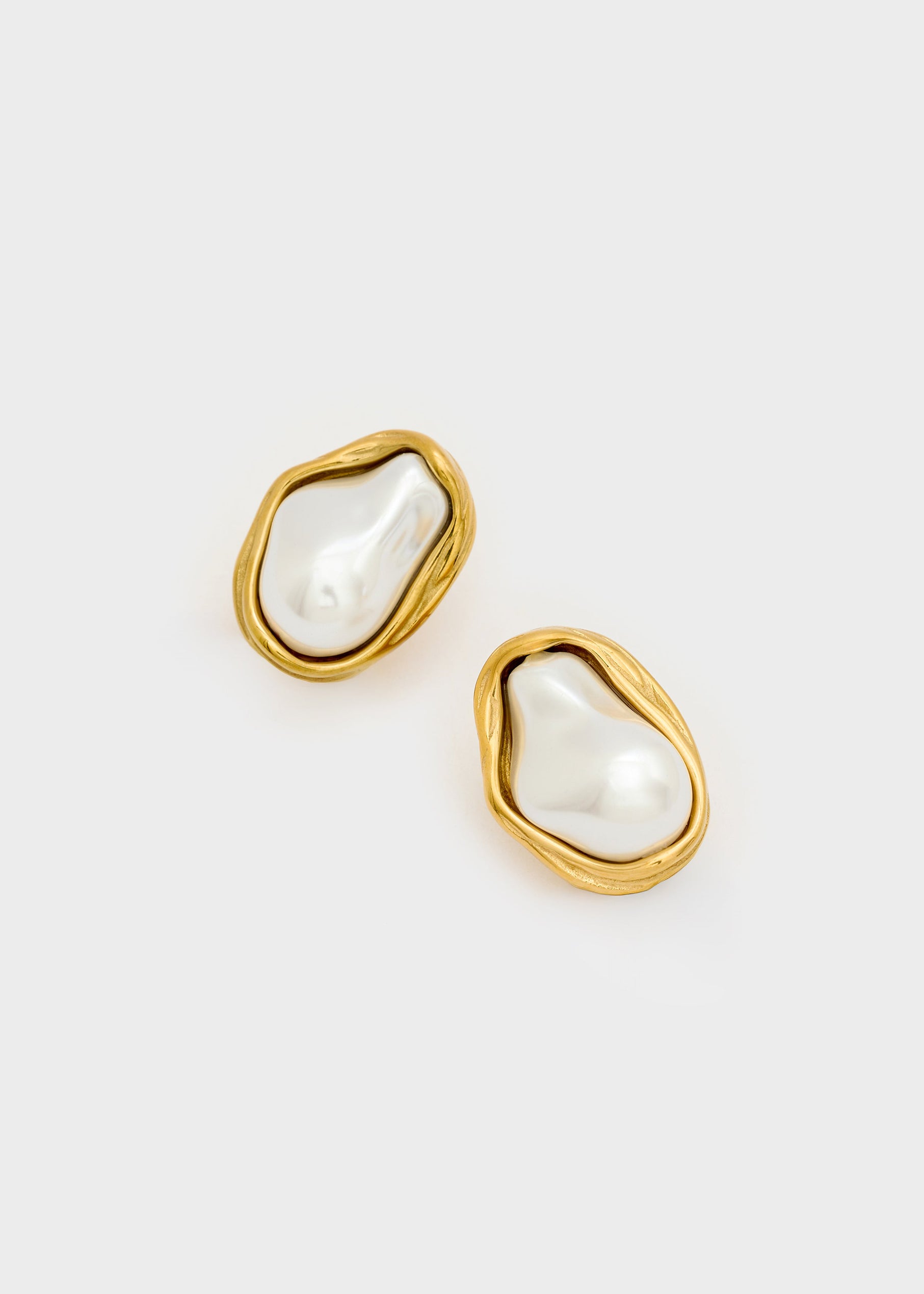 Orecchini Sinuosi Con Perla Nali' PWOR0002 Oro Donna