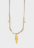 Collana Nali' con cordino e ciondoli sea LNCL0199 Verde