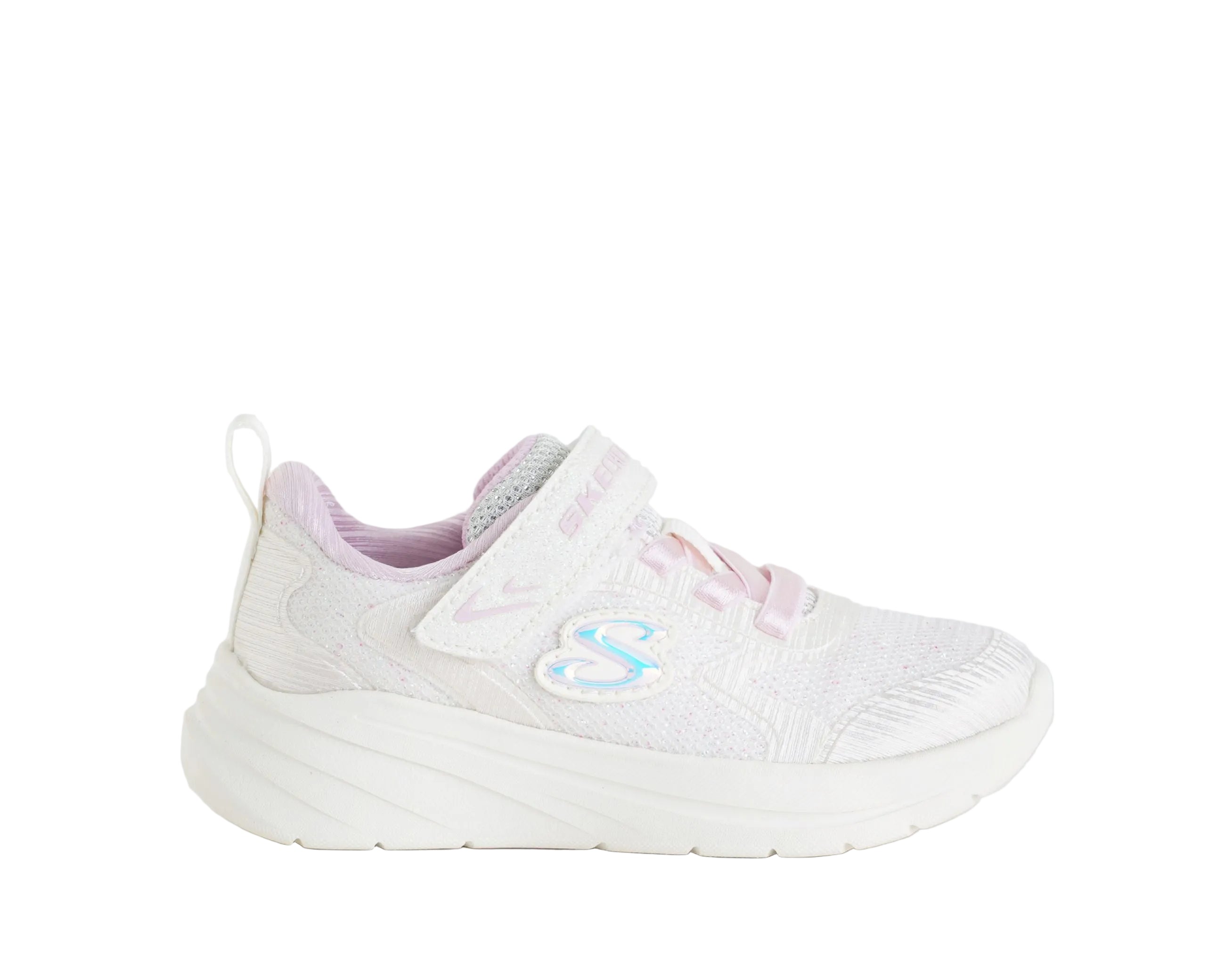 Sneakers Skechers Wave 92 303557N bambina naturale - Mesh luccicante chiusura Adaptive taglie 23-26