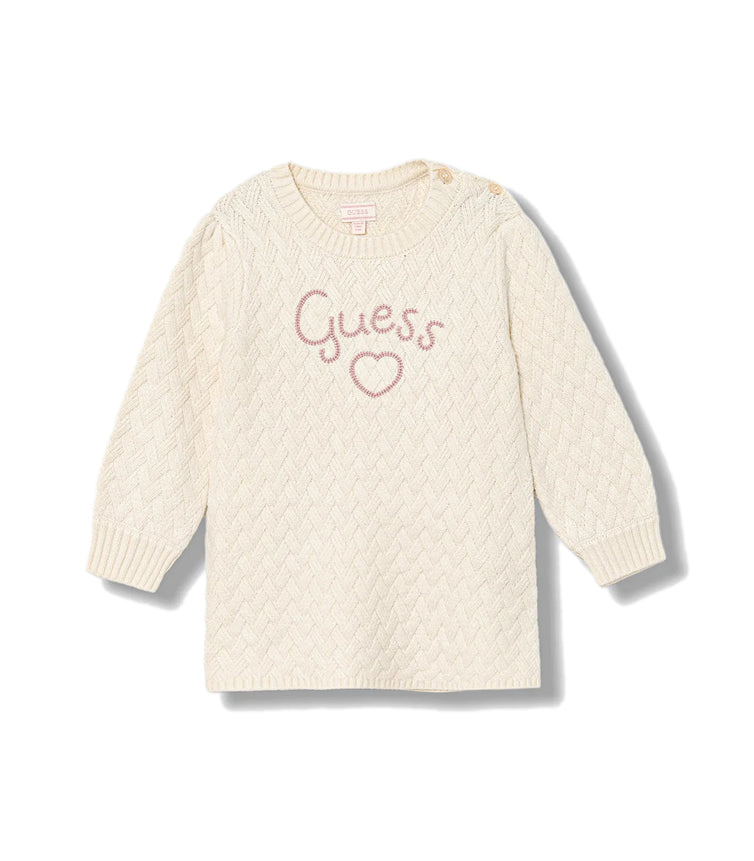 Abito maglione+slip GUESS A5BK10 Crema Bambina