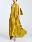 Abito plissettato donna Access Fashion 63-3316-357 giallo citro – tessuto plissettato in movimento, effetto dinamico