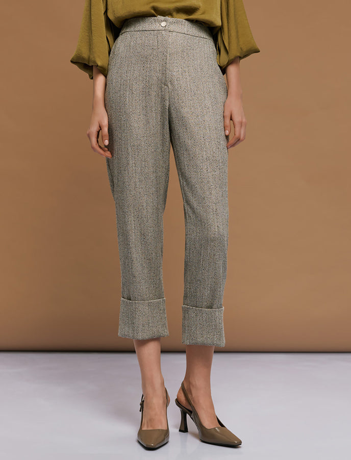 Pantaloni con risvolti ACCESS FASHION 54-5017-114 Grigio Donna