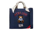 Borsa a mano Sécret Pon-Pon Saint Tropez Bag M Blu Navy Donna – tracolla regolabile, chiusura zip, H.31xL.35xP.14 cm
