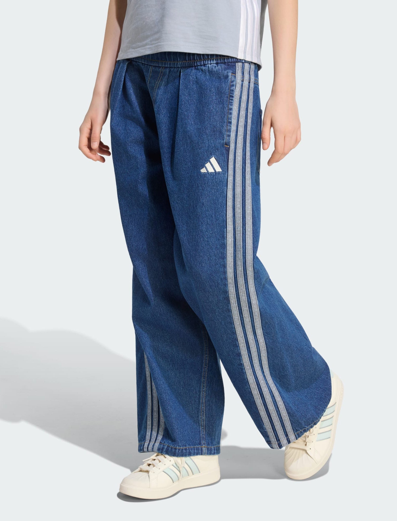 Jeans ampi Adidas KV0618 Preloved Ink donna loose fit