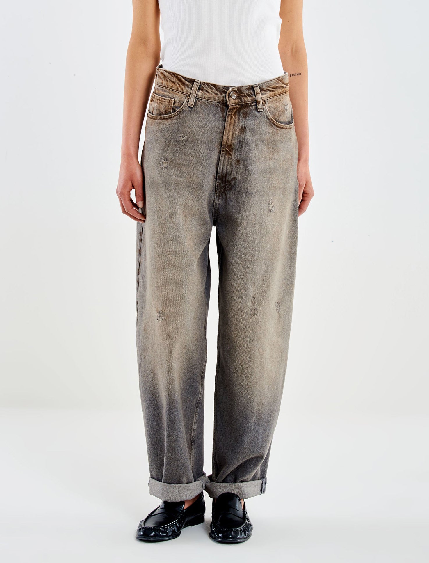 Jeans a vita media Vicolo Laila DAC5013 Sporco Ruggine Donna