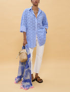 Camicia corta oversize Lola Casademunt LS2616018 Blu