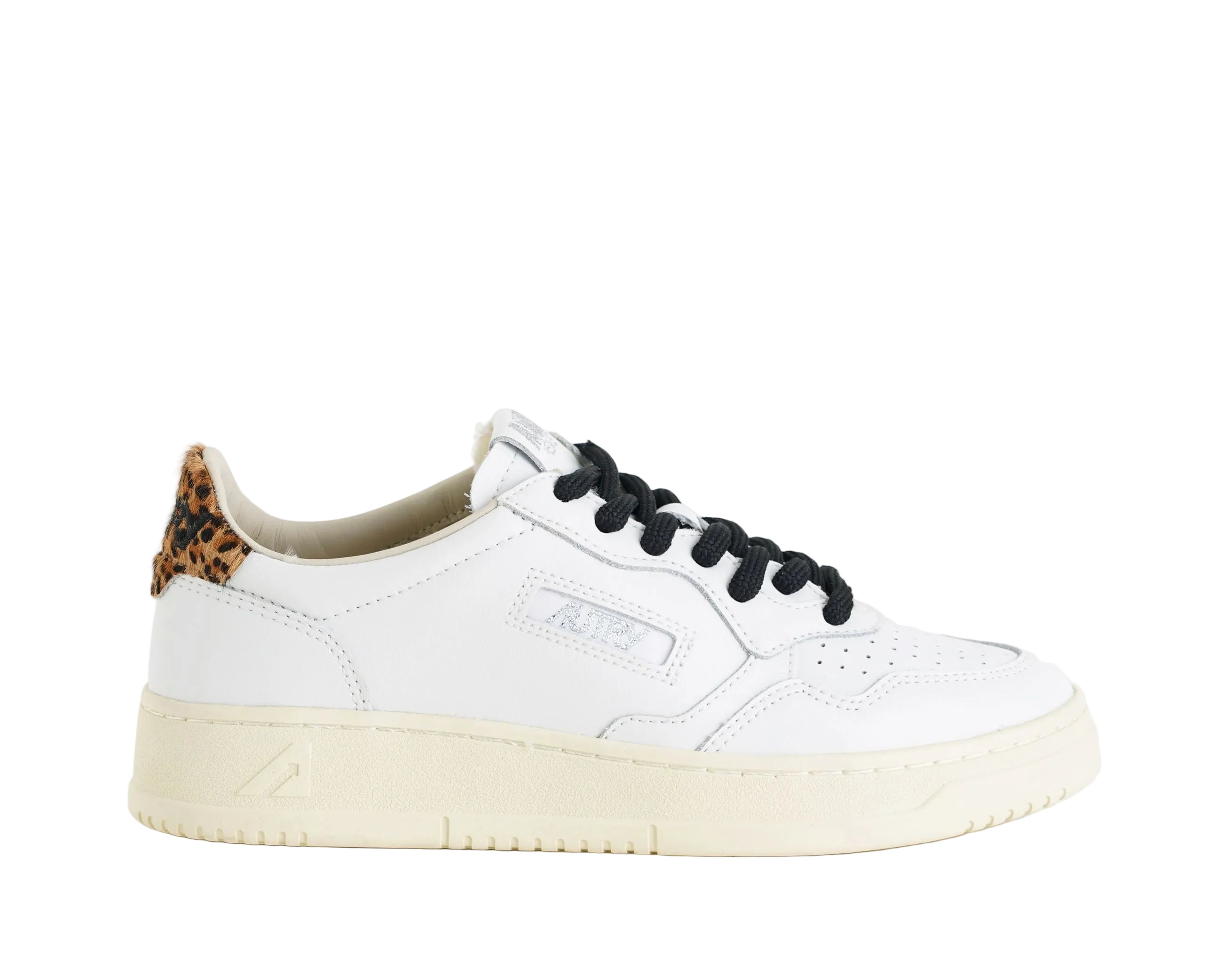Sneakers in pelle Autry Medalist Low AULW OC01 Bianco/Leopard Donna