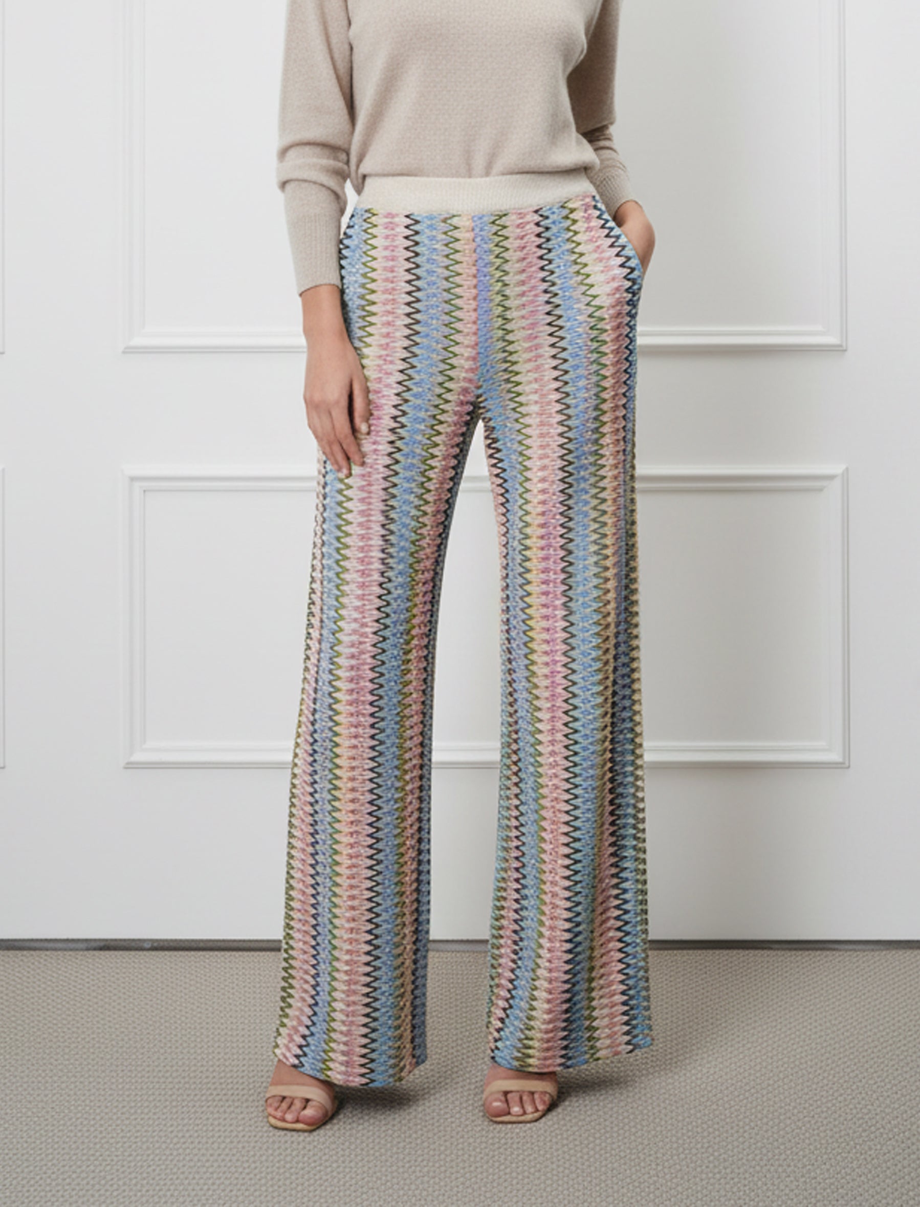 Pantaloni a zig-zag Aggel SS64120KF Multicolore