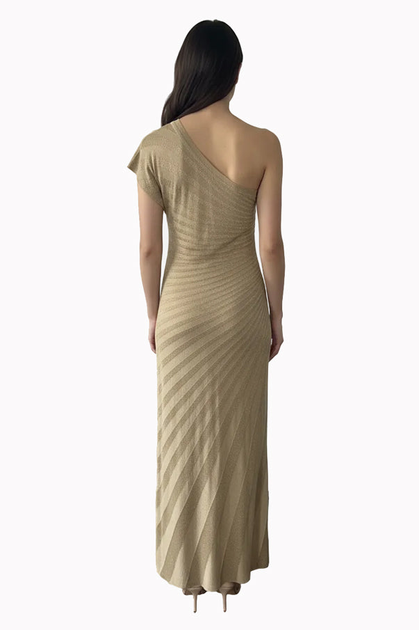 Abito monospalla Aggel SS63130K Tan Gold