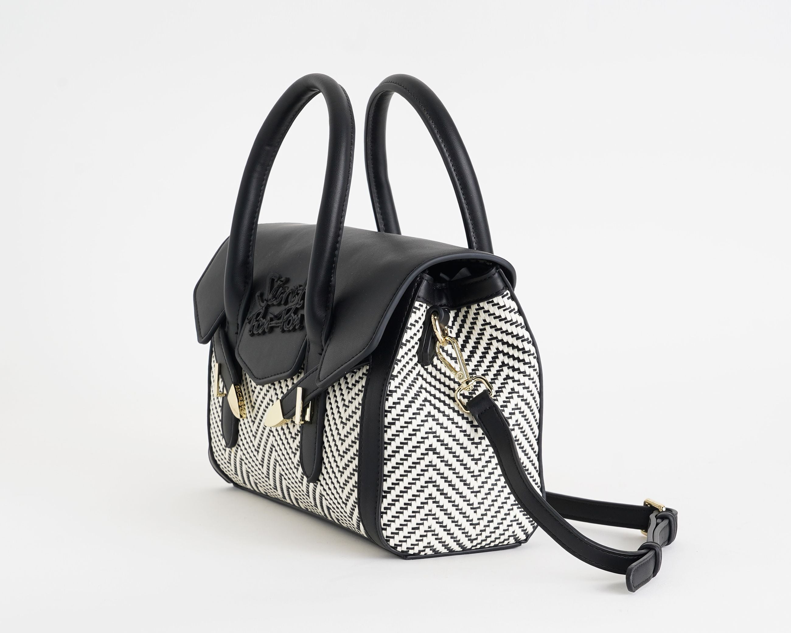 Borsa a mano SECRET PON-PON YALIS STRAW SMALL Black
