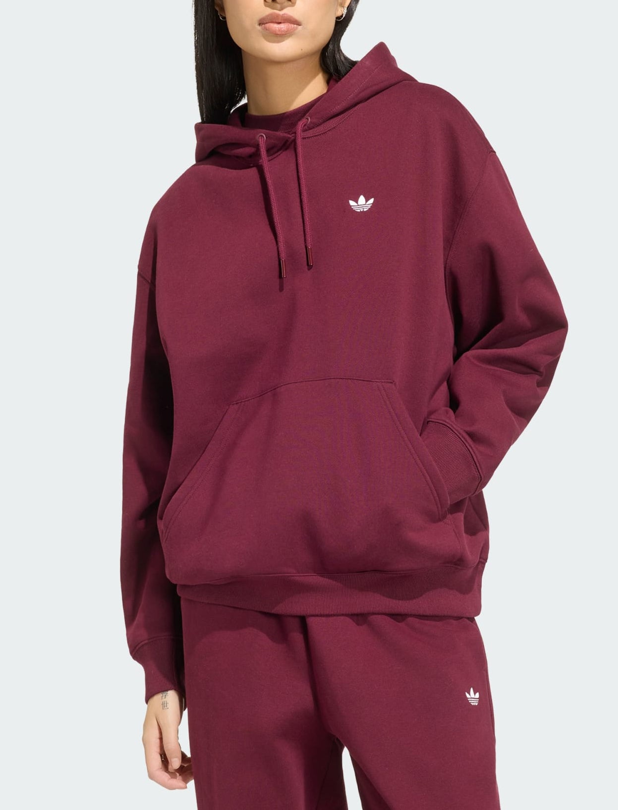 Felpa con cappuccio Adidas Essentials KT2274 Maroon Donna