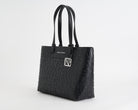 Shopping Bag ARMANI EXCHANGE XW001481AF15774 BLACK - similpelle, logo all-over, donna