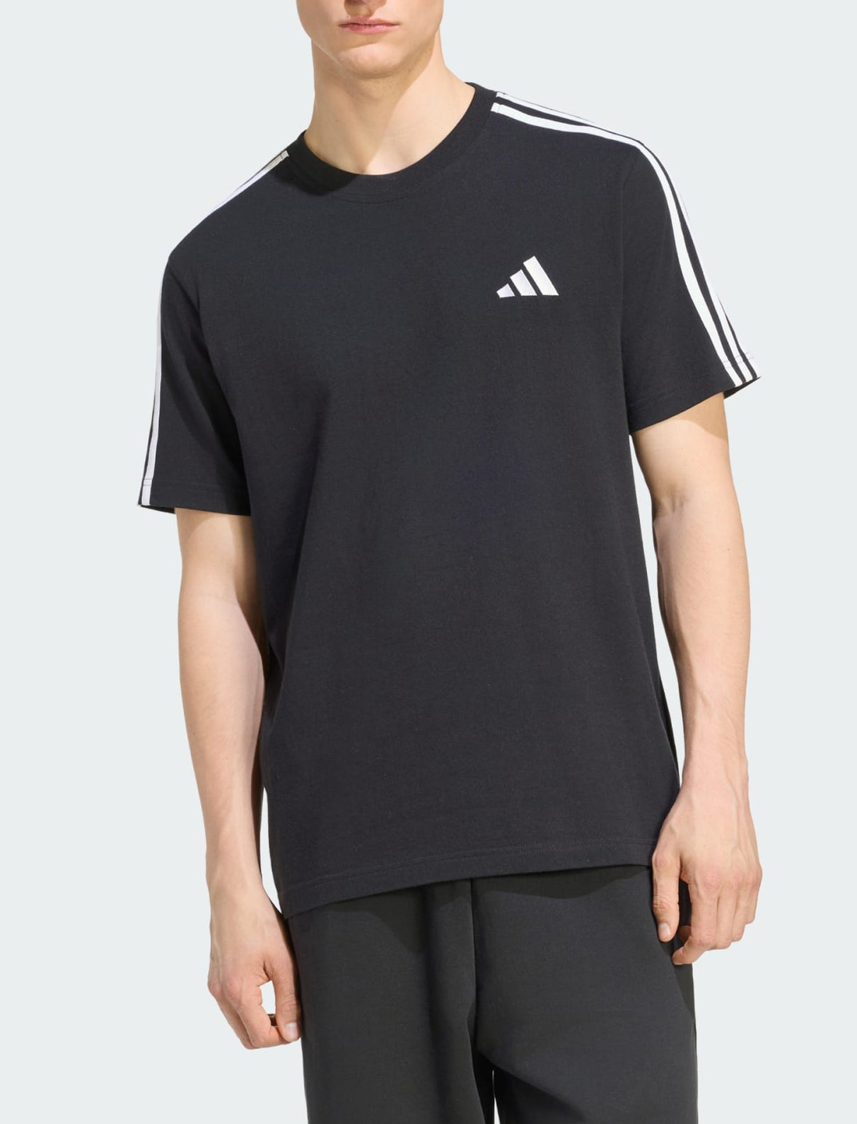 T-Shirt Adidas Essentials 3-Stripes KX8132 Black/White Uomo