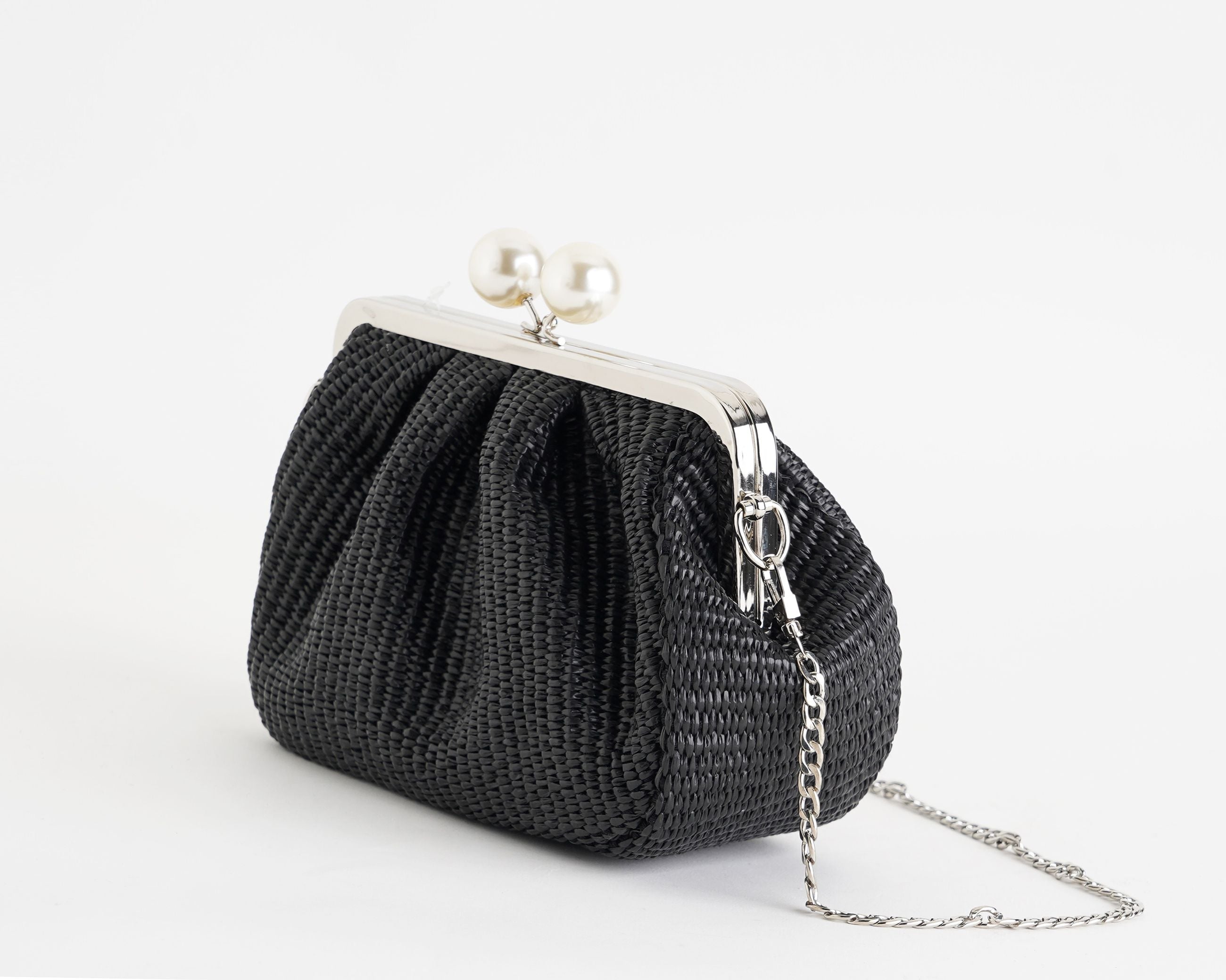 Pochette in Rafia Exe 950 black