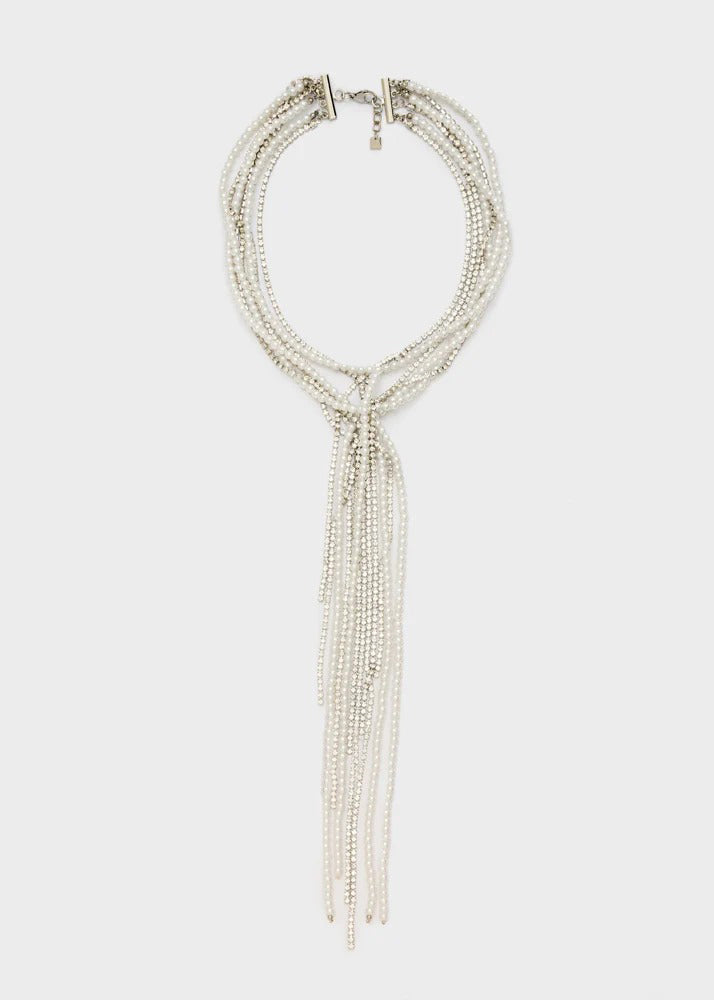 Collana Nalì Emi EMCL1293 Bianco/Argento Donna