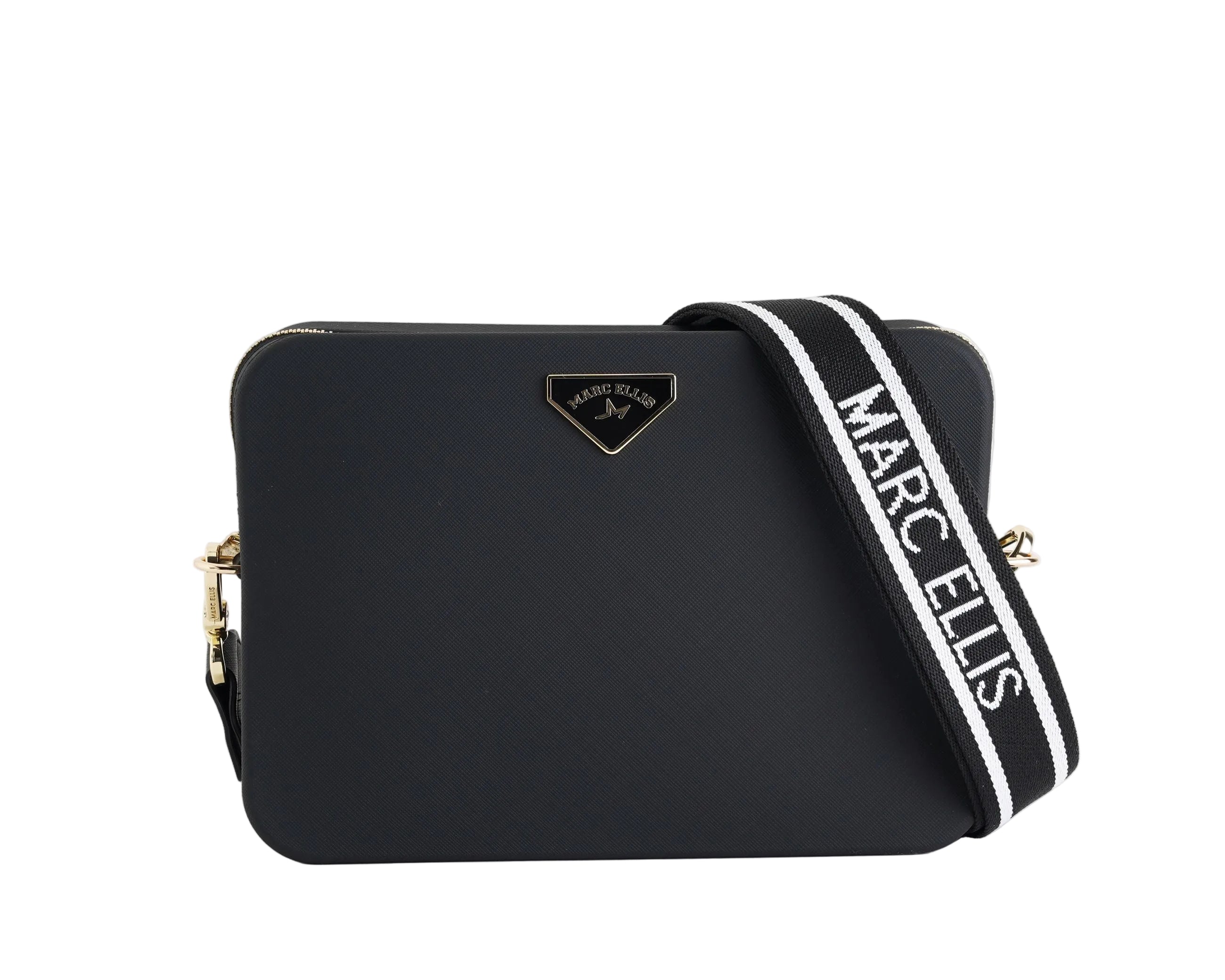 Borsa a tracolla Marc Ellis Flat Flowe Donna Black Light Gold - Vista frontale