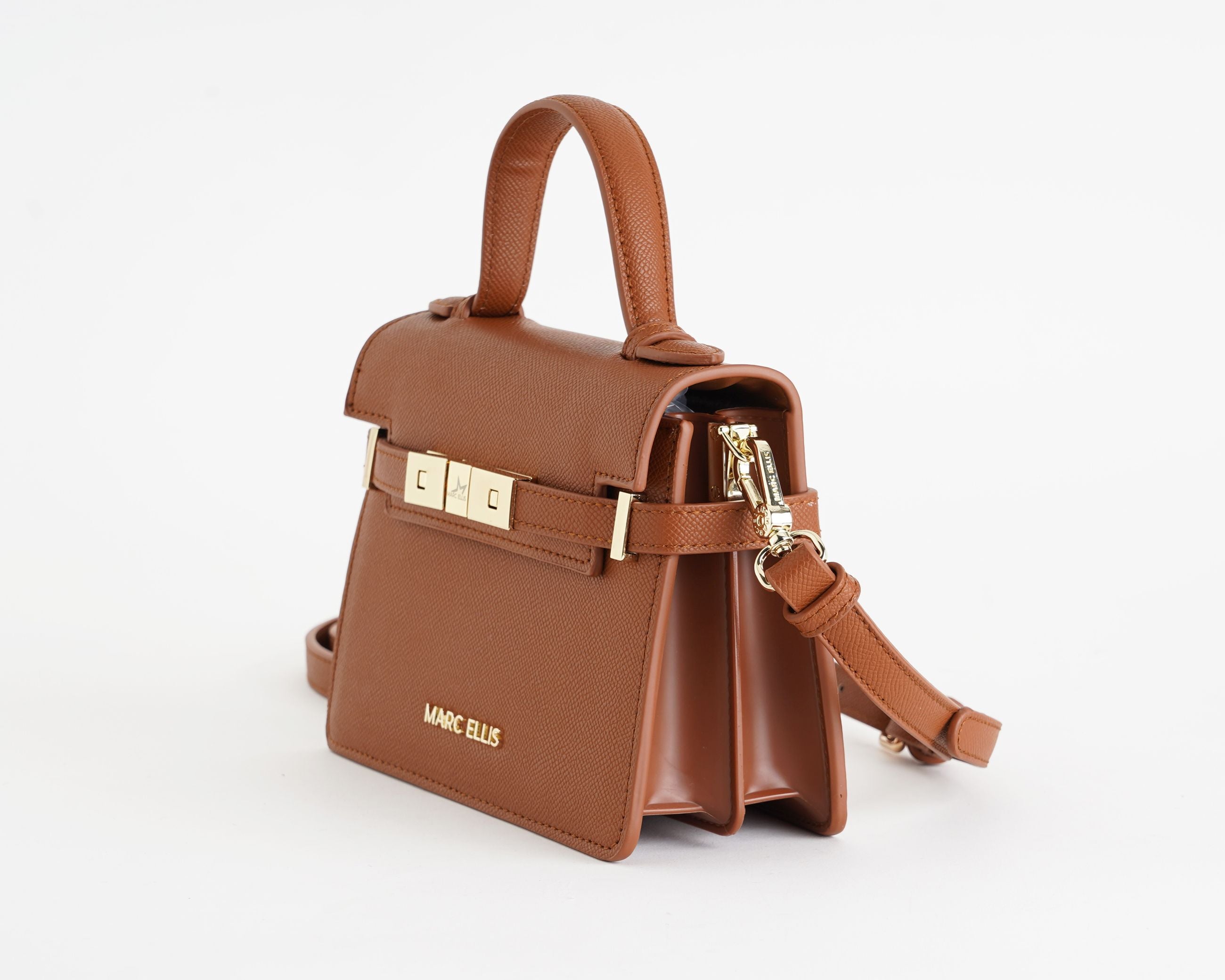 Borsa a mano Marc Ellis AROUND S 26 Donna Camel Light Gold - Vista laterale