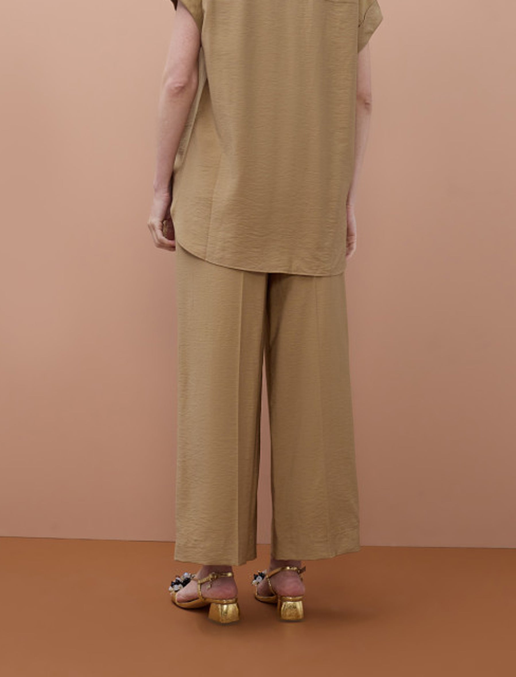 Pantaloni culotte fluidi Lola Casademunt MS2614008 Camel 
