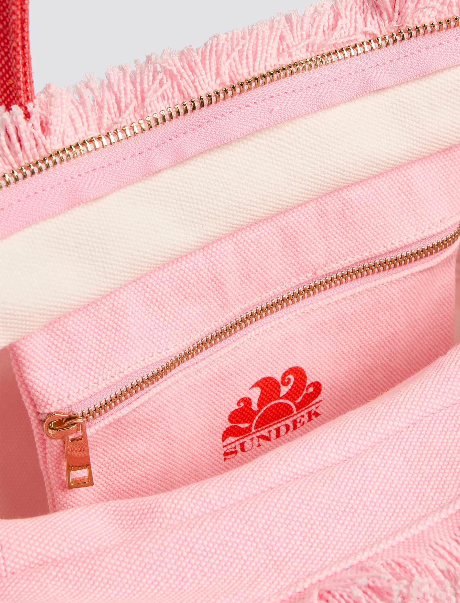 Tote Bag regular Sundek con effetto stone washed AW909ABCA600 Quartz Pink