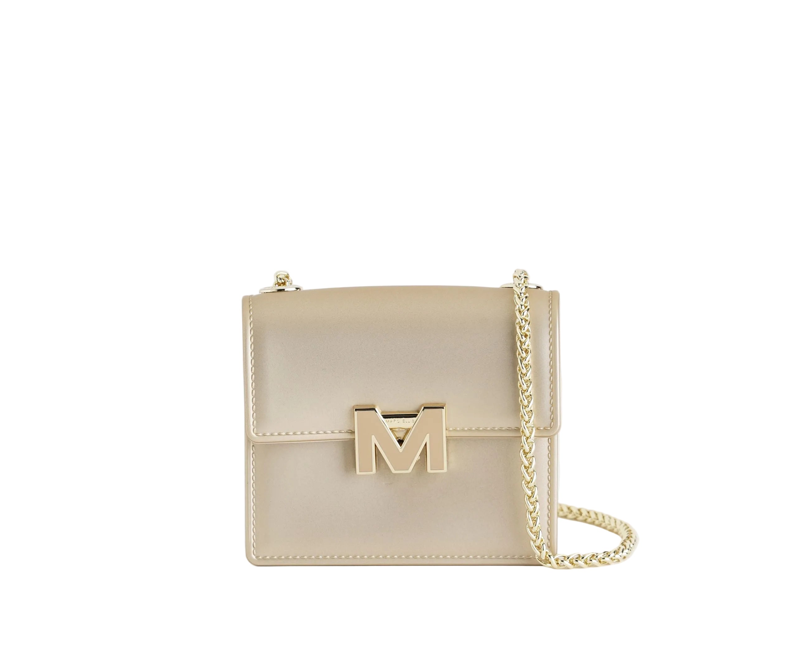 Borsa a spalla Marc Ellis Supermee S Donna Gold Light Gold – Vista frontale