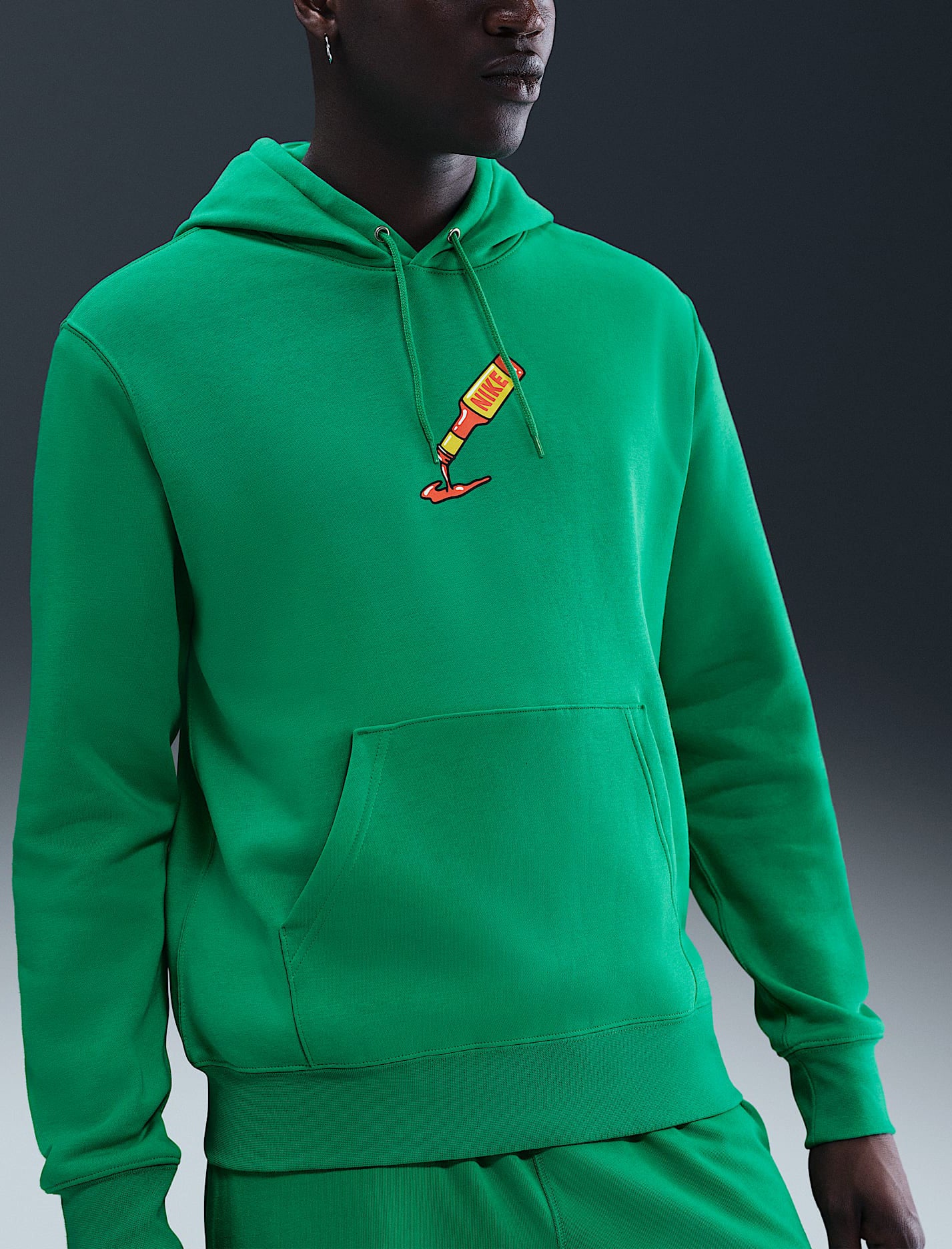 Felpa con cappuccio Nike Sportswear Club Sole Food IB4144 324 Uomo