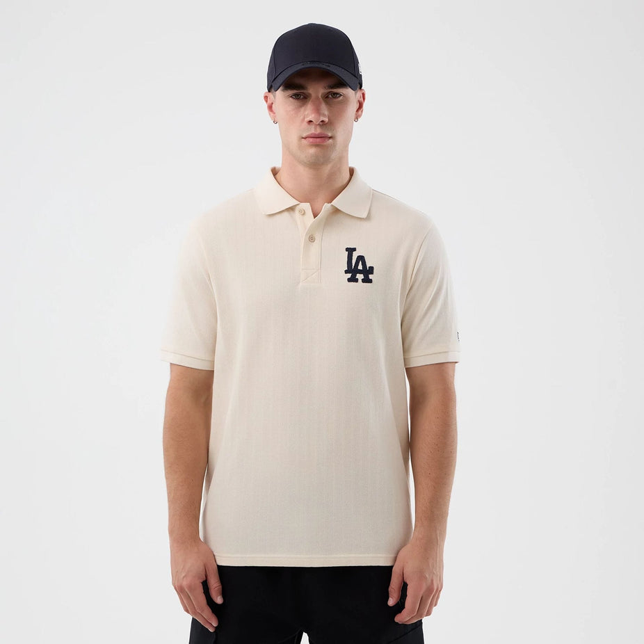 Polo New Era LA Dodgers MLB Rib 60856193 uomo colore bianco Open White (110)